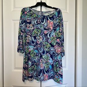 Lilly Pulitzer Edna Swing Dress - Hanging With Fronds ***LENGTH/HEM ALTERED***